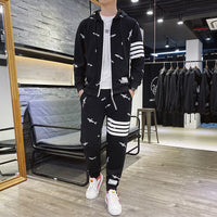 Men Hoodies Pants 2Pcs/Sets Sweatshirt Long Sleeve  Tracksuits