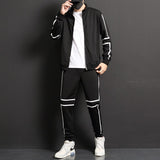 Cotton Tracksuit For Men 2 Piece Sweatshirt Sweatpants Sets