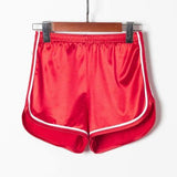 Women Shorts Silk Slim Beach Casual Short Underpants Shorts Fitness Shorts Elastic Waist