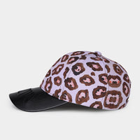 NUZADA Leather Embroidery Letter Men/Women Baseball Cap Snapback Cotton Caps Leopard Fashion Hat