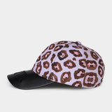 NUZADA Leather Embroidery Letter Men/Women Baseball Cap Snapback Cotton Caps Leopard Fashion Hat