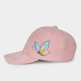 NUZADA Suede Fabric Snapback Women Baseball Cap Spring Summer Autumn Hat Bone High quality Thickening Embroidery Butterfly