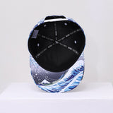 NUZADA Brand Hat Men/Women Couple Cotton Polyester 3D Printed Summer Ocean Wave Seaside Personality Caps