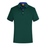 Polo Shirts Men Breathable Solid Short Sleeve Polo Turn-over Collar