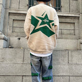 Capitol Stars Crew Neck Pullover Sweaters