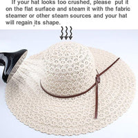 FURTALK Sun Hats Foldable Wide Brimmed Straw Hat Floppy Packable