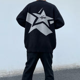 Capitol Stars Crew Neck Pullover Sweaters