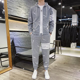 Men Hoodies Pants 2Pcs/Sets Sweatshirt Long Sleeve  Tracksuits