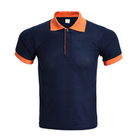 Polo Shirts Men Breathable Solid Short Sleeve Polo Turn-over Collar