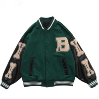 College Style Bomber Jacket Men Baseball Coats