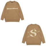 Capitol Stars Crew Neck Pullover Sweaters