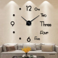 Large DIY 3D  Wall Clock Stickers