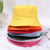 Adult and Children Pure Color Cotton Bucket Hat