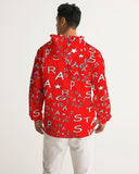 TrapStarSwag Wrap Around Red&White v1 Men's Windbreaker