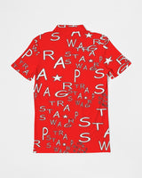 TrapStarSwag Wrap Around Red&White Men's Slim Fit Short Sleeve Polo