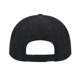 TrapStarSwag Adult Denim Black Flat Baseball Hat Adjustable Classic Athletic Baseball Cap