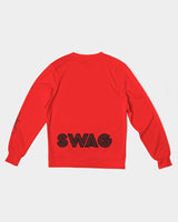 Red & Black TrapStarSwag  Men's Classic French Terry Crewneck Pullover