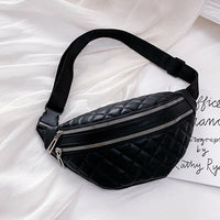 Fashion Women's Waist Bag Chest Bag PU Leather Waterproof Fanny Pack Messenger Shoulder Banana Bags Multifunction Waist Pack