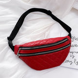 Fashion Women's Waist Bag Chest Bag PU Leather Waterproof Fanny Pack Messenger Shoulder Banana Bags Multifunction Waist Pack