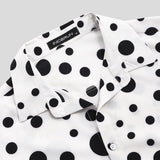 Fashion Men Polka Dot Long Sleeve Shirts Business Fitness Casual Lapel Button Blouse Streetwear INCERUN Camisas Hombre S-5XL