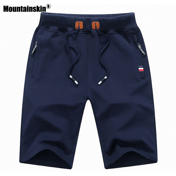 Mountainskin Solid Men's Beach Cotton Casual Sports Shorts