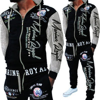 Men's Tracksuit 2 Piece Tops and Pants Mens Sweat Suits Set Letter Print Plus Size Jogger Sets for Men Clothing