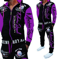 Men's Tracksuit 2 Piece Tops and Pants Mens Sweat Suits Set Letter Print Plus Size Jogger Sets for Men Clothing