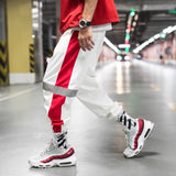 Privathinker Side Stripe Track Jogger Pants Reflective Label Track Harem Pants Male