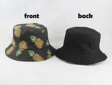 Panama Bucket Hat Men Women Bucket Cap Banana Print Yellow Fisherman Hat