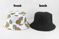 Panama Bucket Hat Men Women Bucket Cap Banana Print Yellow Fisherman Hat