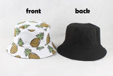 Panama Bucket Hat Men Women Bucket Cap Banana Print Yellow Fisherman Hat