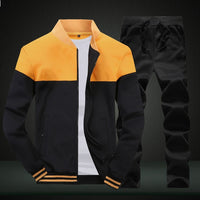 Mens 2 Pieces Sets Slim Tracksuits