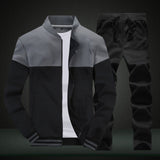 Mens 2 Pieces Sets Slim Tracksuits