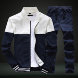 Mens 2 Pieces Sets Slim Tracksuits