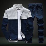 Mens 2 Pieces Sets Slim Tracksuits