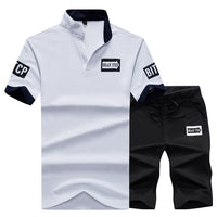 Mens 2 Pieces Sets Slim Tracksuits