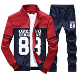 Mens 2 Pieces Sets Slim Tracksuits