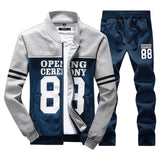 Mens 2 Pieces Sets Slim Tracksuits