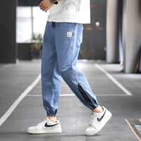 Men Loose Joggers Harem Jeans Cargo Pants Ankle-Length Denim Trousers