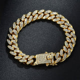 Miami Cuban Necklace, Watch & Bracelet Full Hip Hop Iced Out Set