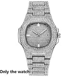 Miami Cuban Necklace, Watch & Bracelet Full Hip Hop Iced Out Set