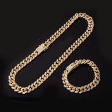 Miami Cuban Necklace, Watch & Bracelet Full Hip Hop Iced Out Set