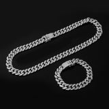 Miami Cuban Necklace, Watch & Bracelet Full Hip Hop Iced Out Set