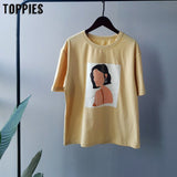 Women's fashion girls tops short sleeve t-shirt