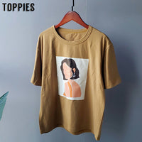 Women's fashion girls tops short sleeve t-shirt