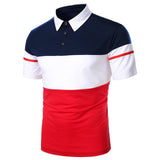 Kingz Short Sleeve Contrast Color Casual Tops Polos