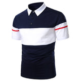 Kingz Short Sleeve Contrast Color Casual Tops Polos
