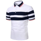 Kingz Short Sleeve Contrast Color Casual Tops Polos