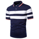 Kingz Short Sleeve Contrast Color Casual Tops Polos