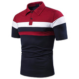 Kingz Short Sleeve Contrast Color Casual Tops Polos